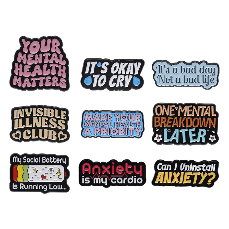 Jewelry Making Quotes - Zitat Angst Brosche Emaille Pin Abzeichen