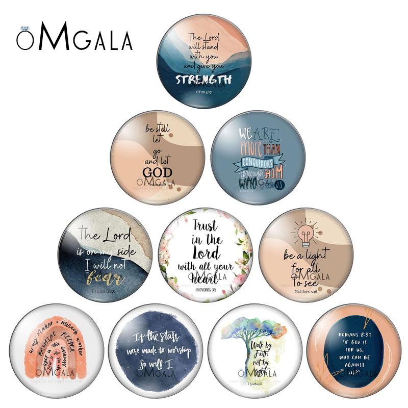 Jewelry Making Quotes - Kunstgemälde Bibelvers Zitat 10mm/12mm/14mm/16mm/18mm/20mm/25mm Runde Foto-Glas-Cabochon-Demo