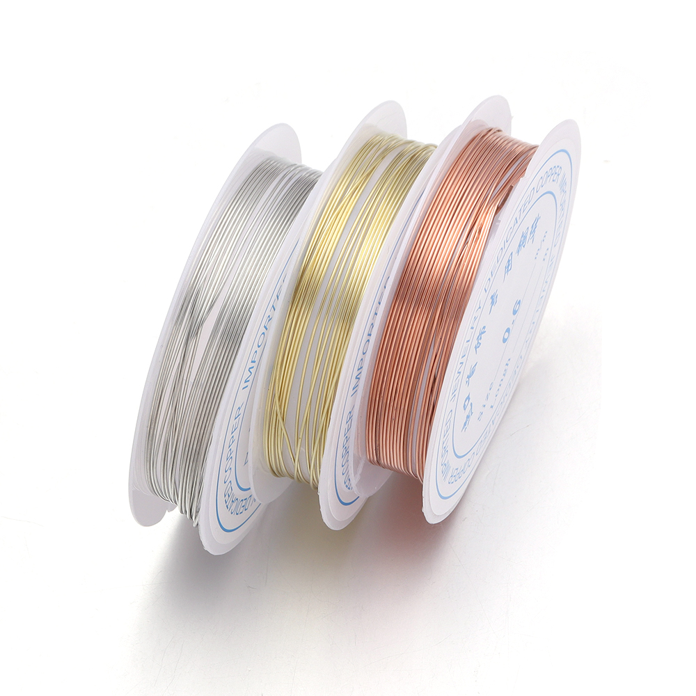 Jewelry Making With Copper Wire - 1 Rolle 0,2/0,25/0,3/0,4/0,5/0,6/0,7/0,8/1 mm robuster Kupferdraht,