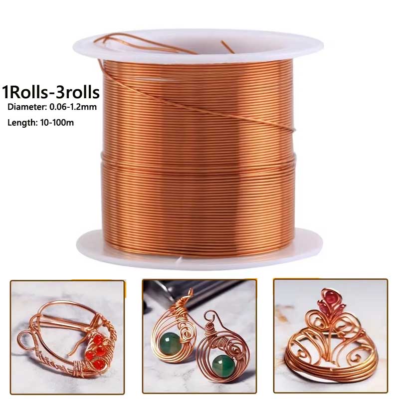 Jewelry Making With Copper Wire - 1–3 Rollen weicher Kupferdraht für Elektrokulatur,
