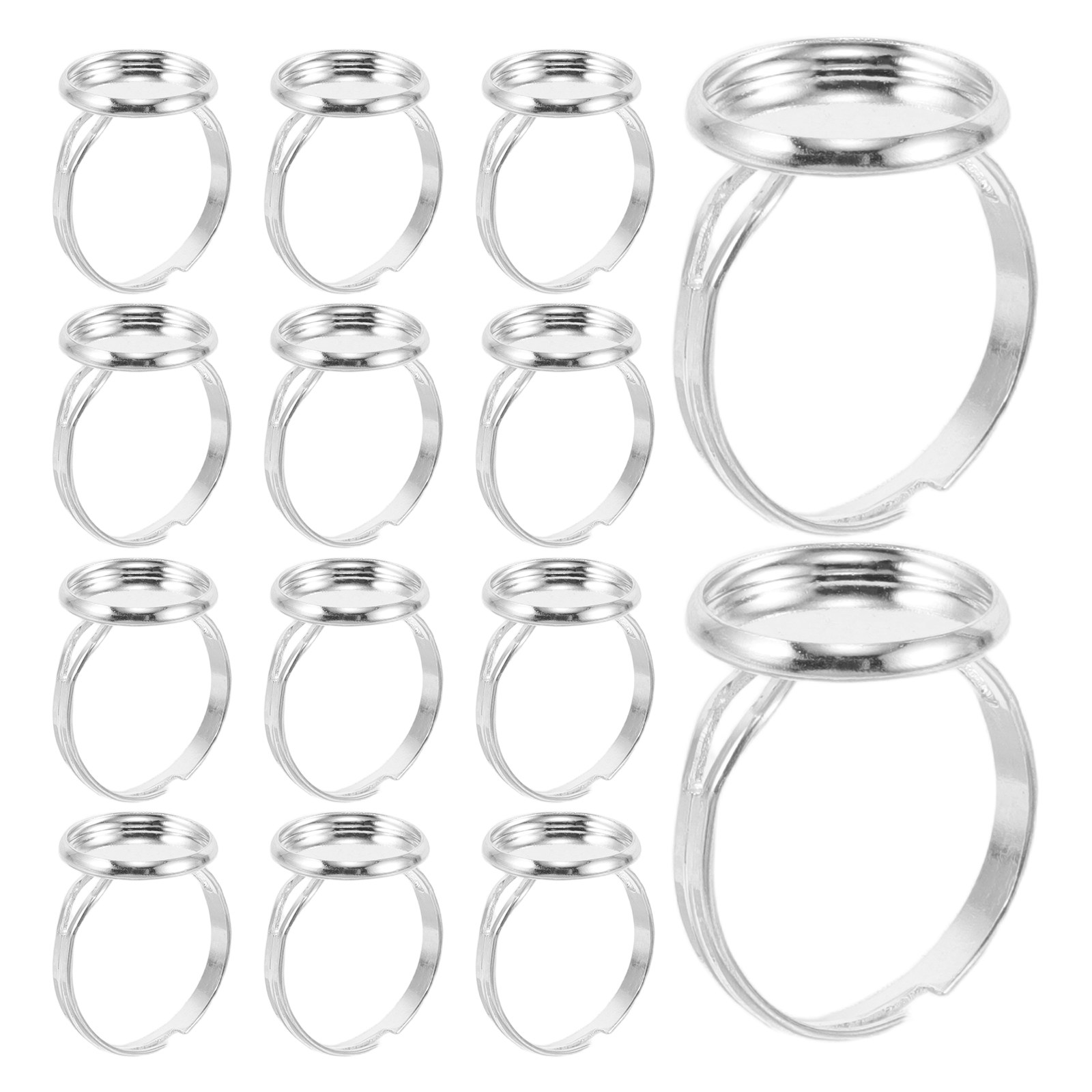 Jewelry Making Tools - 60 Stück Verstellbare Ringfassungen, Leere Ringfassungen,