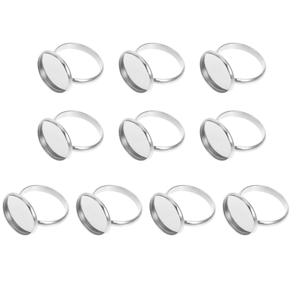 Jewelry Making Tools - 20 Stück Verstellbare Ringbasen aus Edelstahl,
