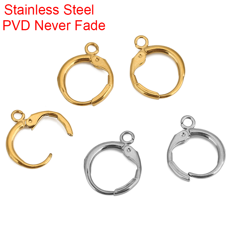 Jewelry Making Metals - 10 Stück PVD verblasst nie Edelstahl-Ohrringhaken