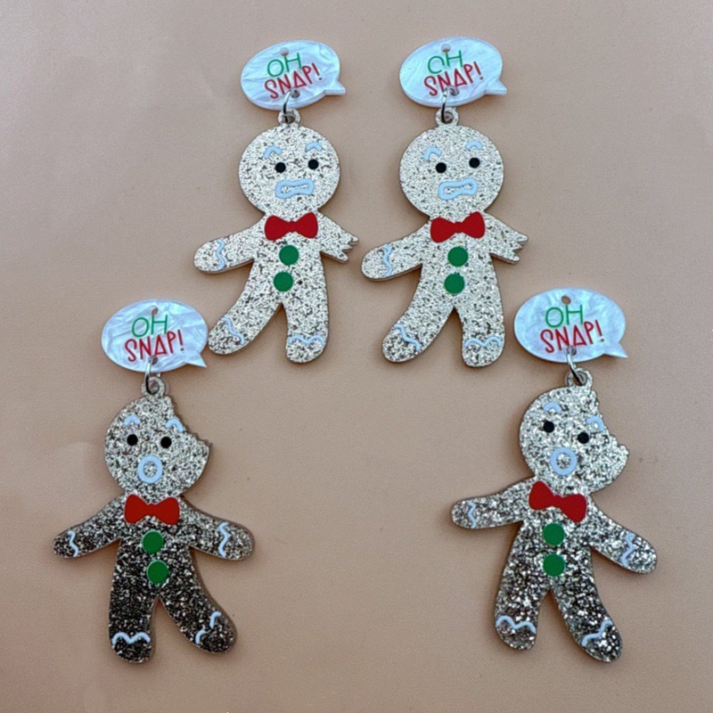 Jewelry Making - 10 Stück niedliche Weihnachts-Lebkuchenmann-Anhänger, DIY-Schmuckzubehör zur