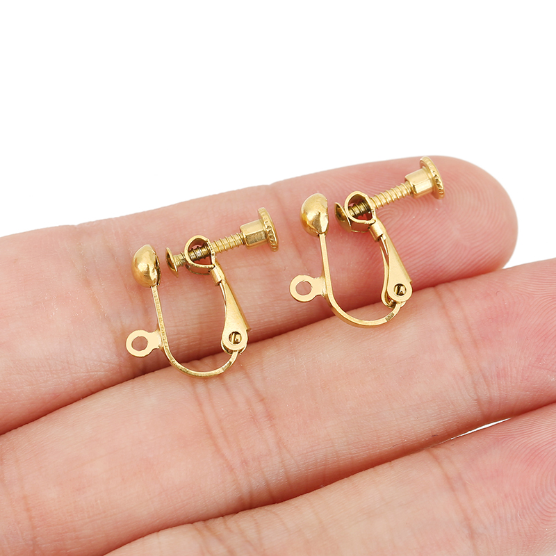 Jewelry Making Findings - 4 Stück PVD-beschichtete, nicht verblassende Edelstahl-Ohrringverschlüsse,