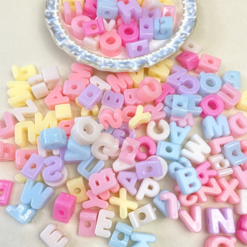Jewelry Making Tutorials - 10/50/100 Stück 14–20 mm Acryl-Buchstabenperlen in