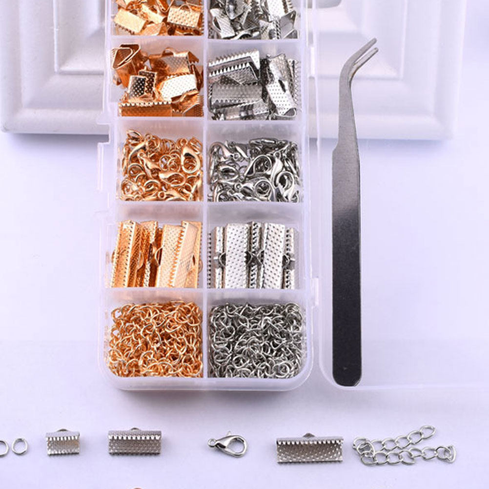 Jewelry Making Tools - 371-teiliges Goldener Halskettenverschluss Schmuckherstellungs-Werkzeugset für DIY-Halsketten-Bastelarbeiten,