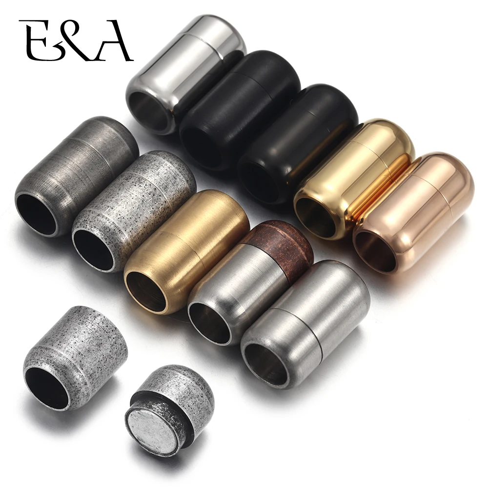 Jewelry Making Metals - Edelstahl 3mm-8mm Runde Magnetverschlüsse Lederarmband Magnet