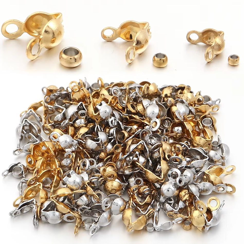 Jewelry Making Pieces - 40-200 Stück Edelstahl-Verbinder Verschlüsse Crimp-Endperlen Schmuckset