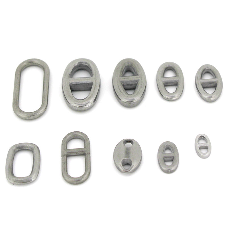 Jewelry Making School - 10 Stück Edelstahl Doppelloch Oval Verbinder