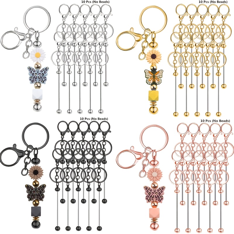 Jewelry Making Tutorials - 10er-Set DIY Einzigartige Rohlinge für Perlen-Schlüsselanhänger