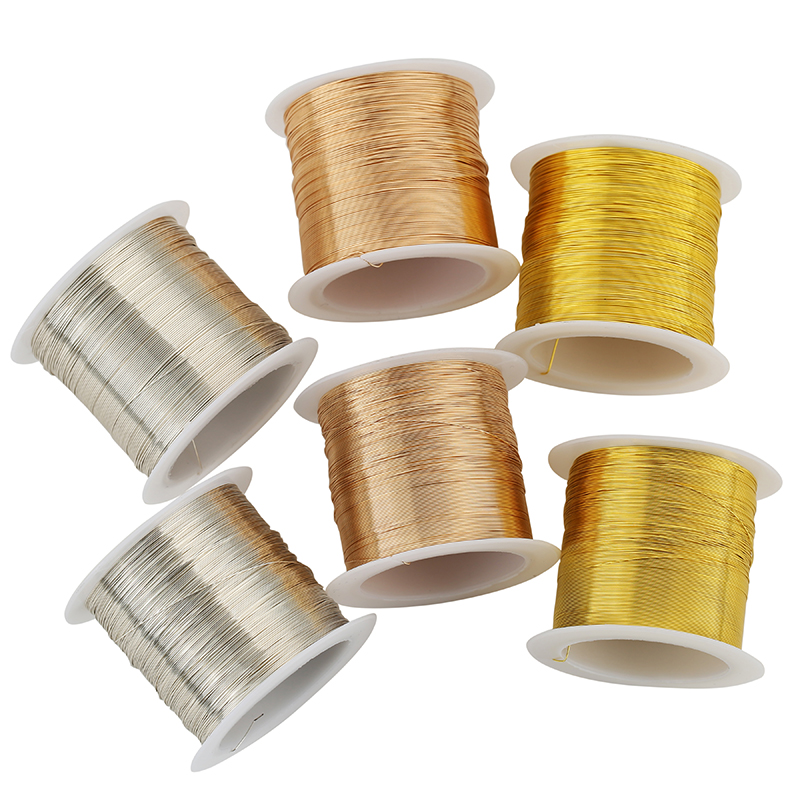 Jewelry Making With Copper Wire - 100 Meter Kupfer-Edelstahl-Armbandschnur Perldraht 0,3 0,4