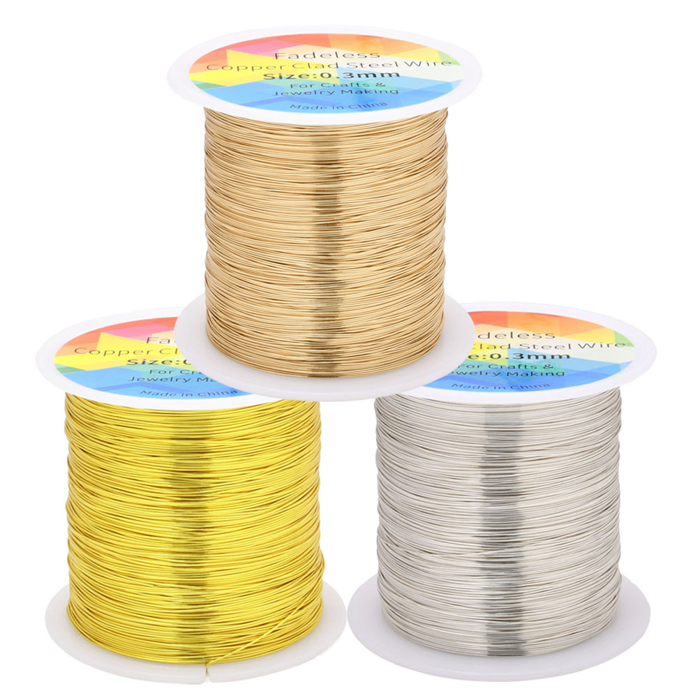 Jewelry Making With Copper Wire - 100 m/328 Fuß lichtbeständiger, kupferkaschierter Stahldraht,