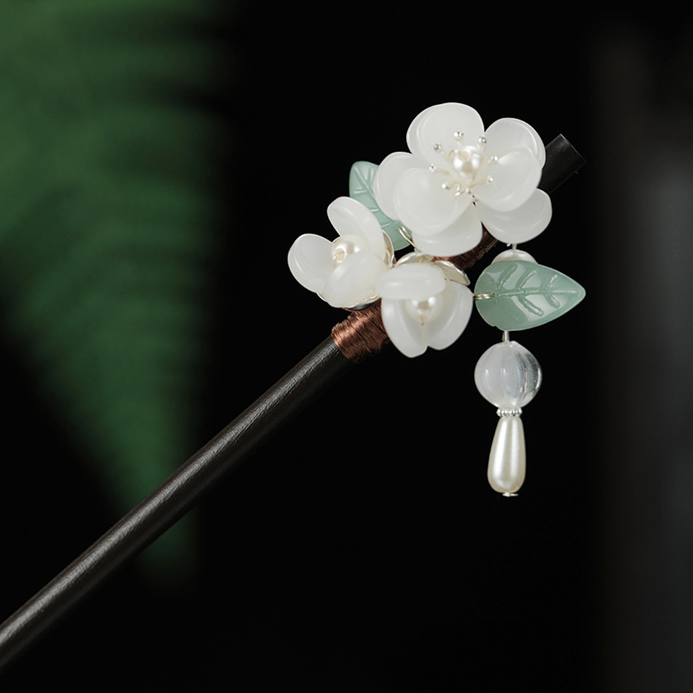 Jewelry Making With Beads - Retro Blume Haarnadel Mit Perle Sandelholz