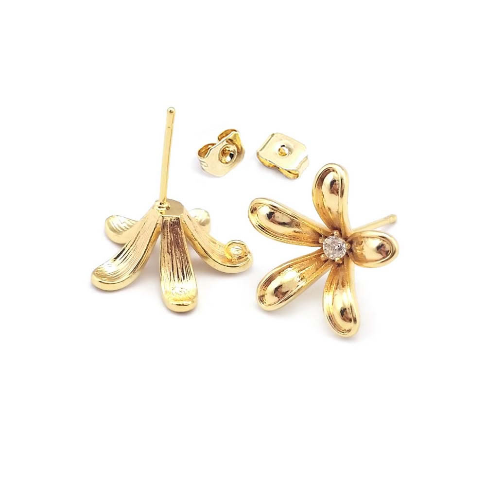 18K Goldfarbene Messing-Blumen – Jewelry Making Metals Bewertung und Preis
