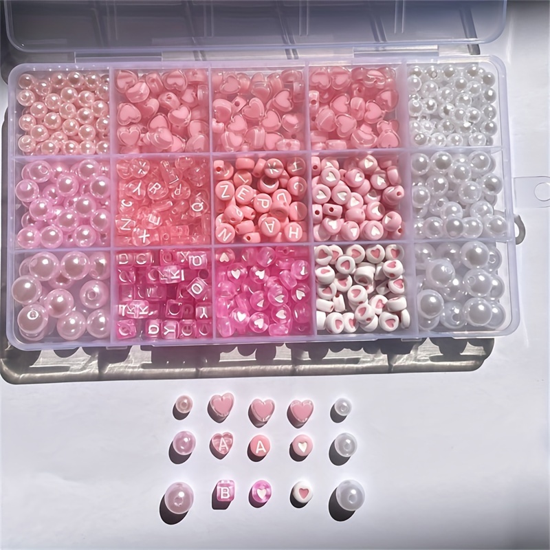 10-teiliges rosa Alphabet-Set, – Jewelry Making Pieces Bewertung und Preis