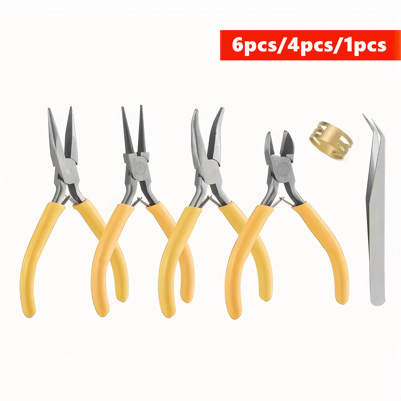 6/4/1-teiliges gelbes Schmuckz – Jewelry Making Round Nose Pliers Bewertung und Preis