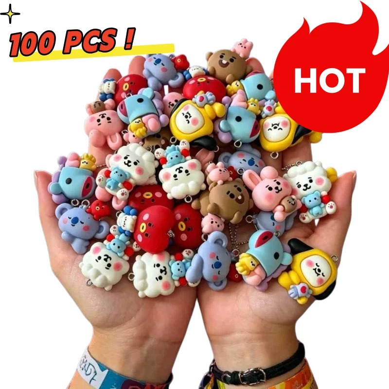 7 Stück BT21 Harz-Cartoon-Anhä – Jewelry Making Factory Bewertung und Preis