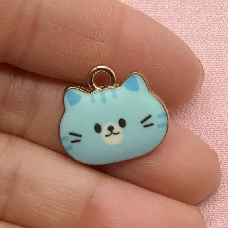 12 Stück bedruckte Katzenkopf- – Jewelry Making Factory Bewertung und Preis